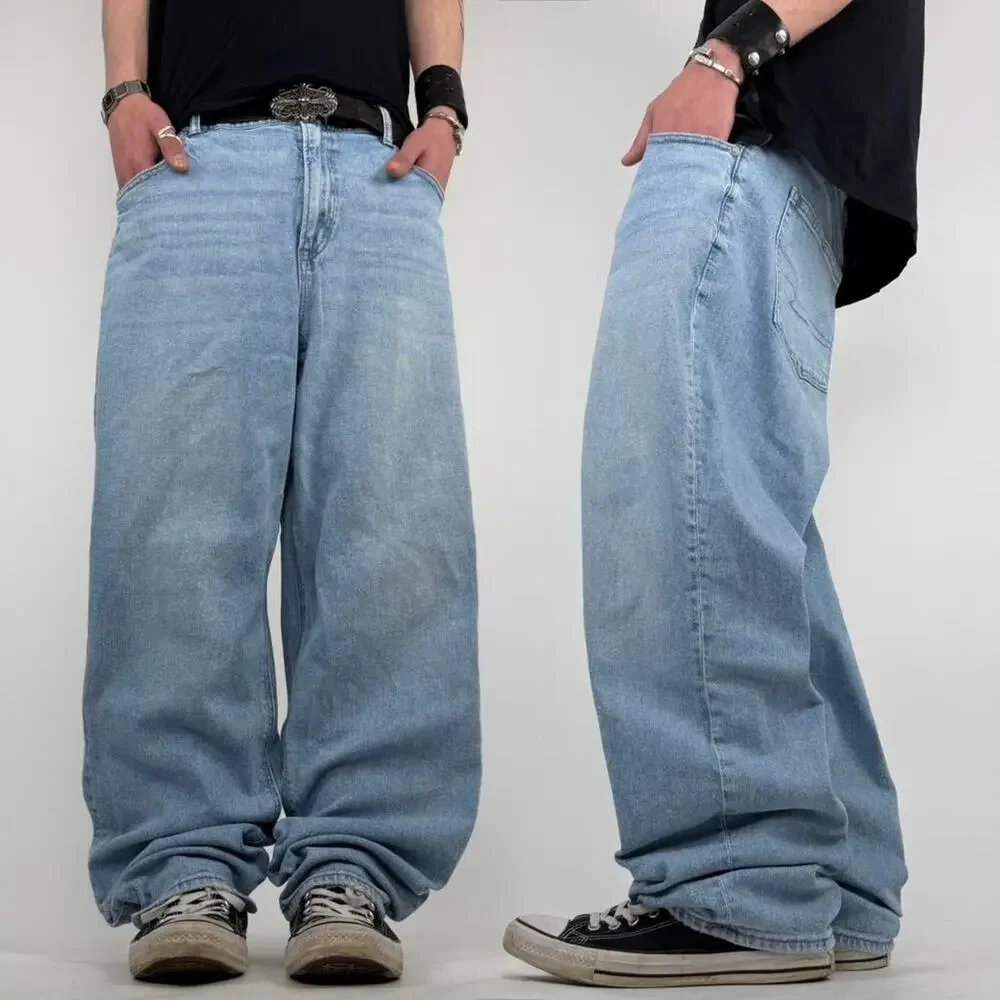 Vintage y2k faded stonewash baggy wide leg skater grunge jeans - Picture 1 of 6